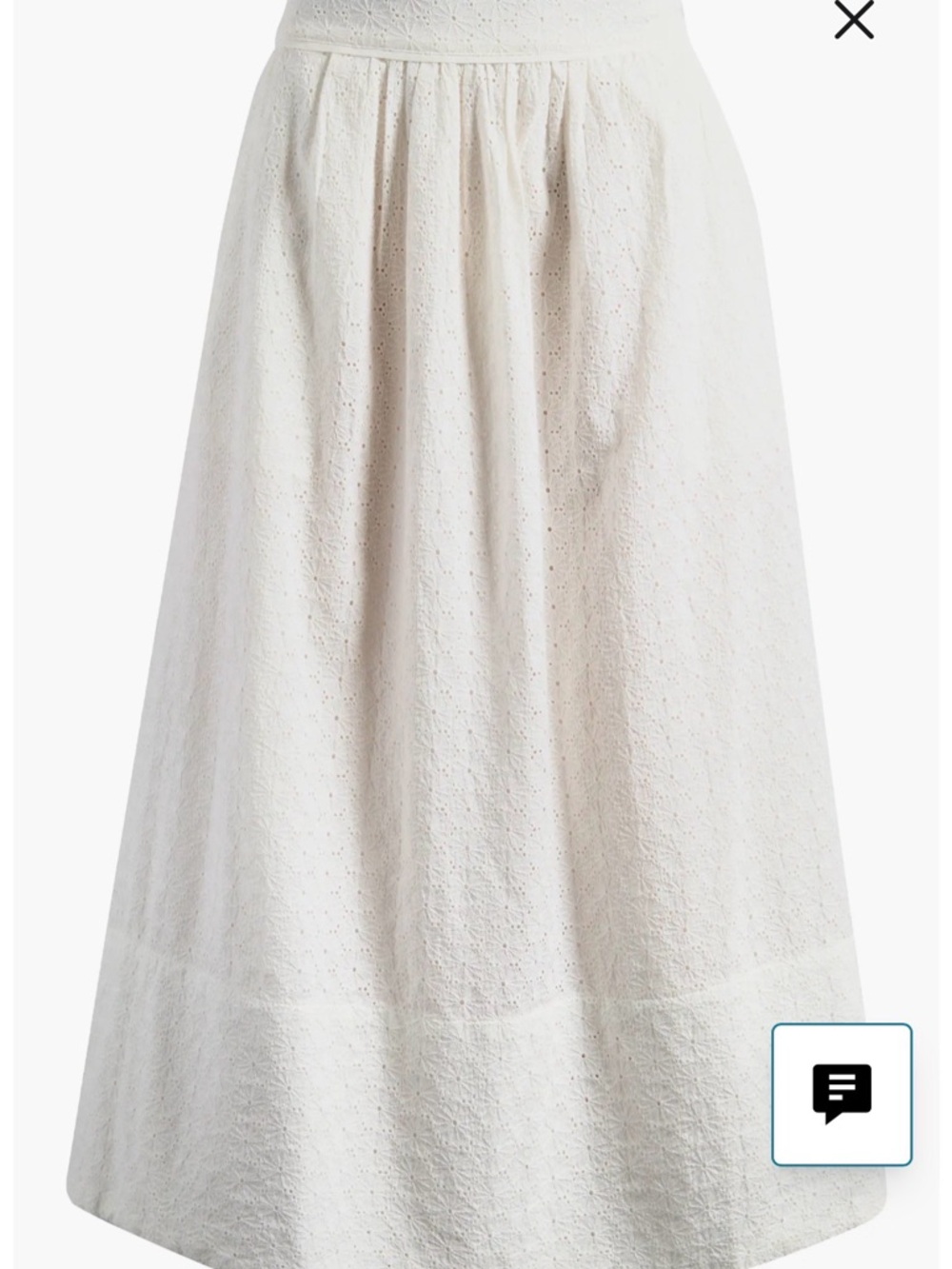 NWT PAIGE Ojai Cream Eyelet A-Line Maxi Skirt Sz 2 - Picture 5 of 11